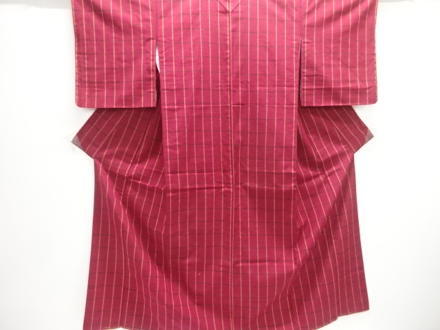 JAPANESE KIMONO / TSUMUGI / WOVEN GRID